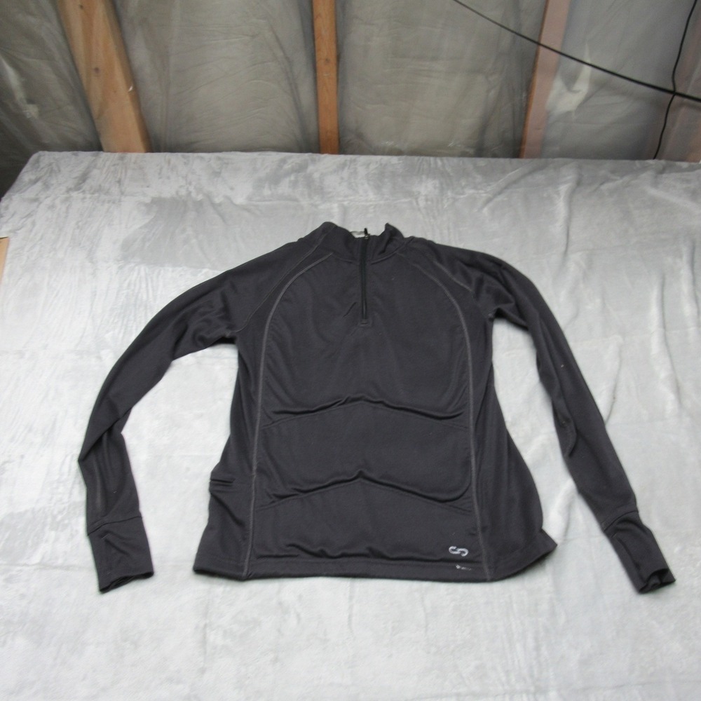 OROS Shirt Womens Small Black Solarcore 1/4 Zip Long Sleeve Active Pullover Warm